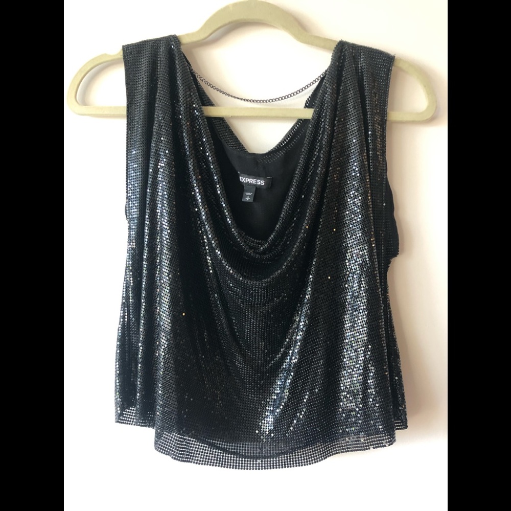 Express black slinky chain tank